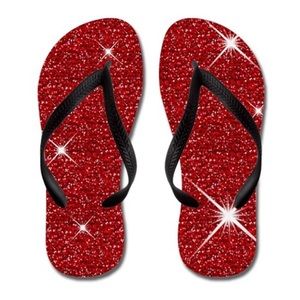 Wizard Of Oz Ruby Slipper Flip Flops